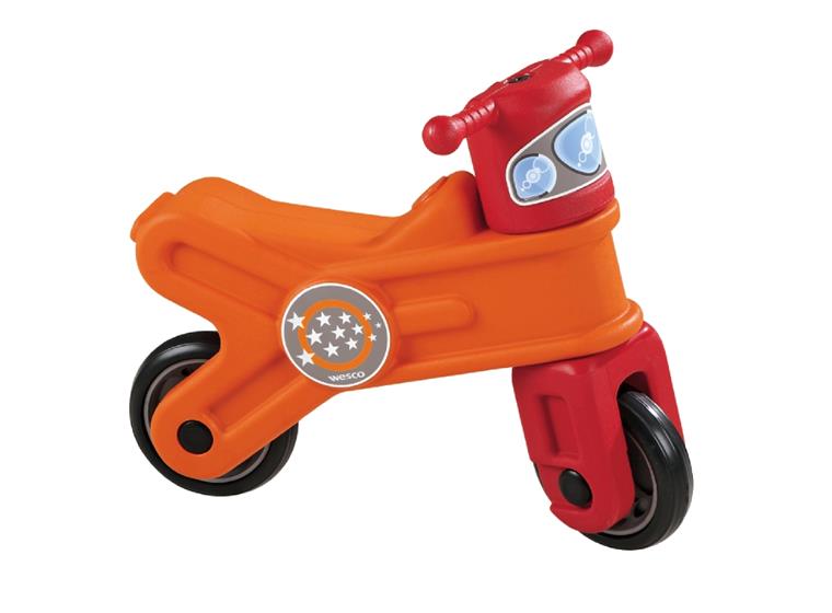 Lasten moottoripyörä Girly oranssi 2-5 vuotiaille - sopii sisälle ja ulos